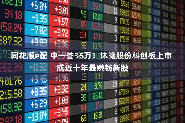 同花顺e配 中一签36万！沐曦股份科创板上市 成近十年最赚钱新股